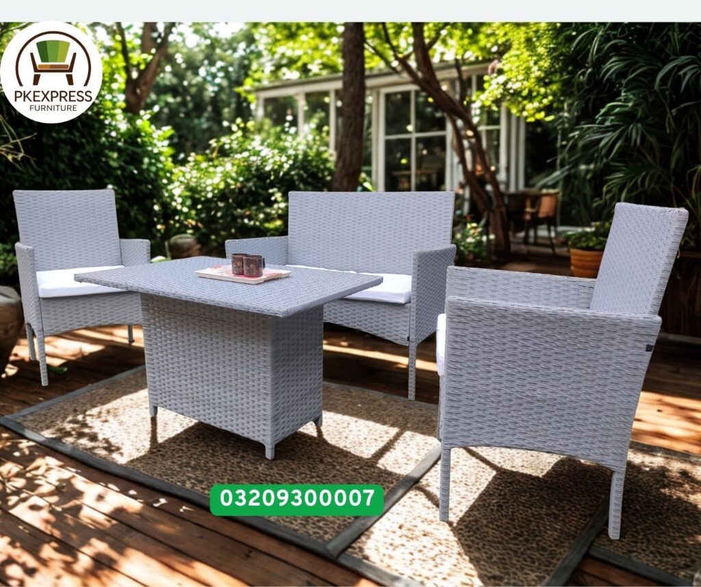 13 Rattan chair set in gray color Rattan Set with Cushion PKExpress Outdoor Furniture ( Gray Color )