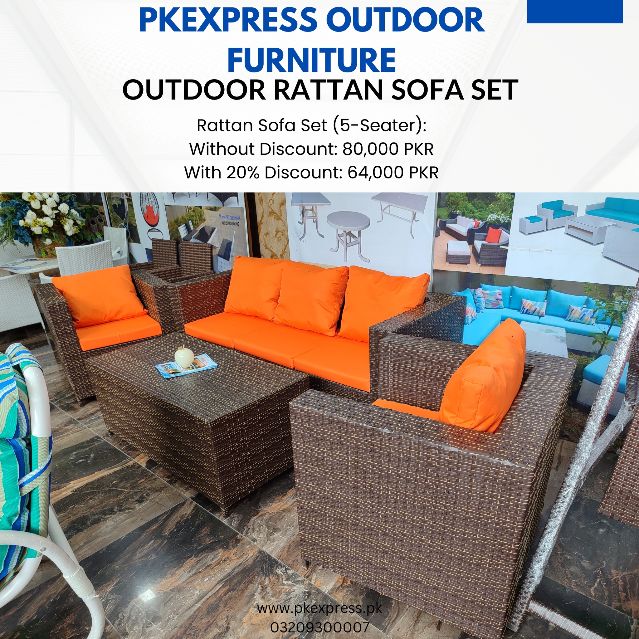 Outdoor Rattan Sofa Set