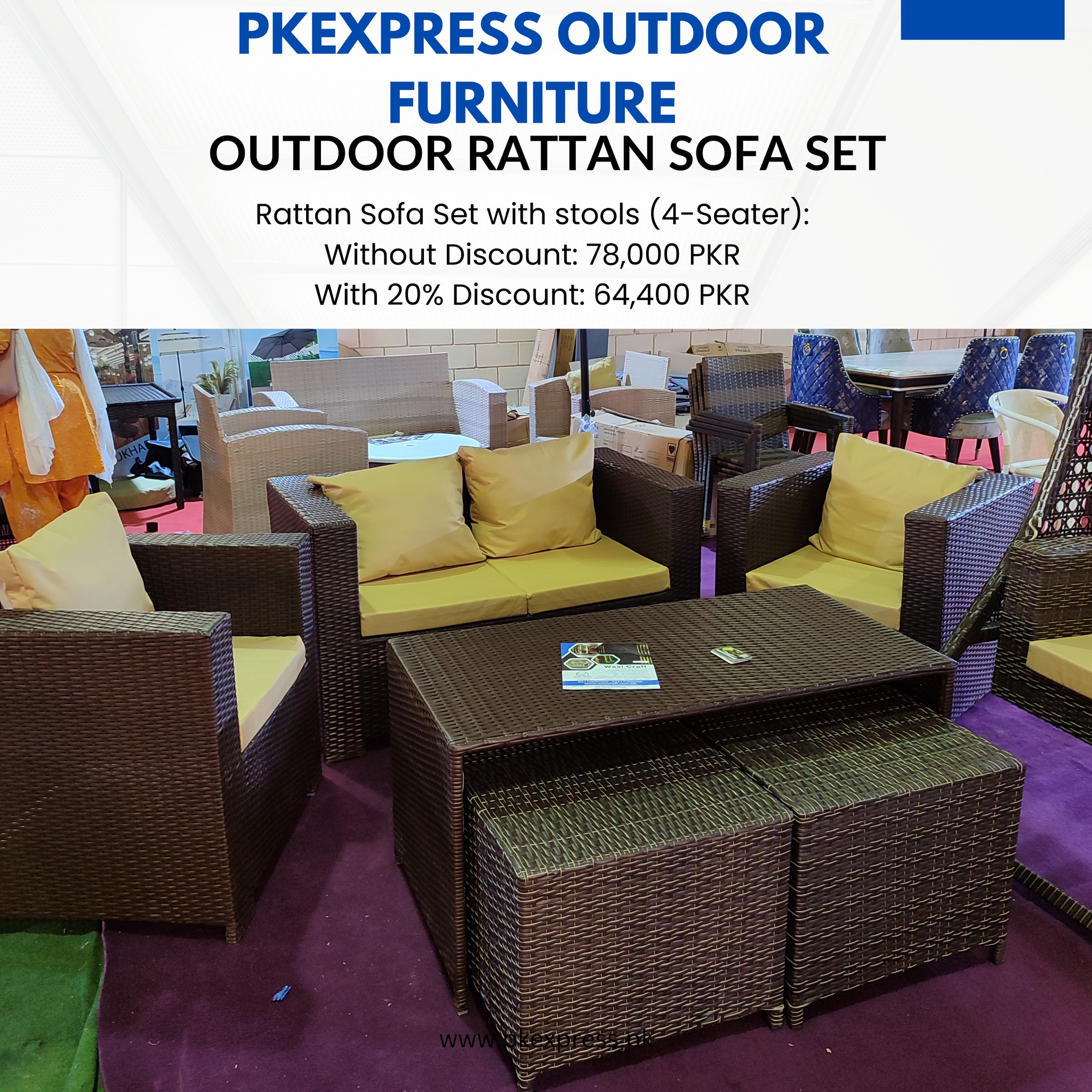 Outdoor Rattan Sofa Set